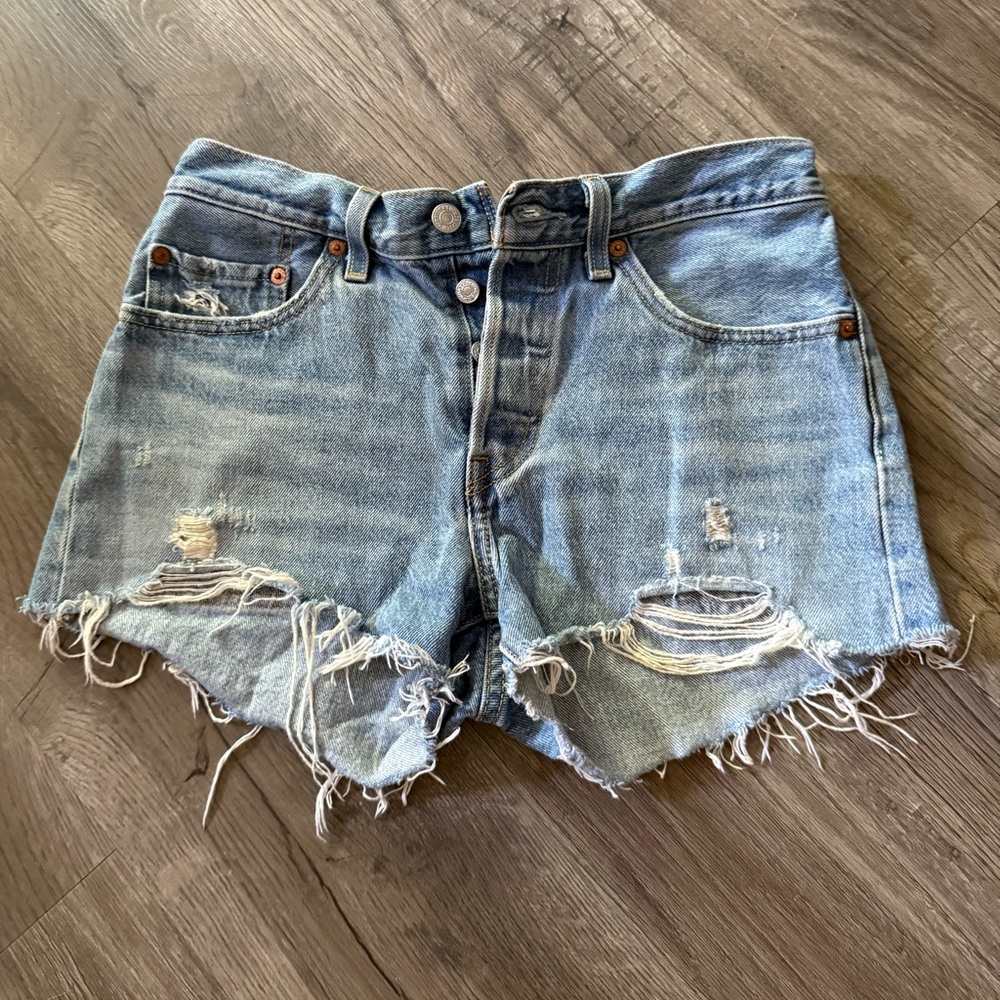 Levi's 501 Original Fit High Rise Denim Shorts